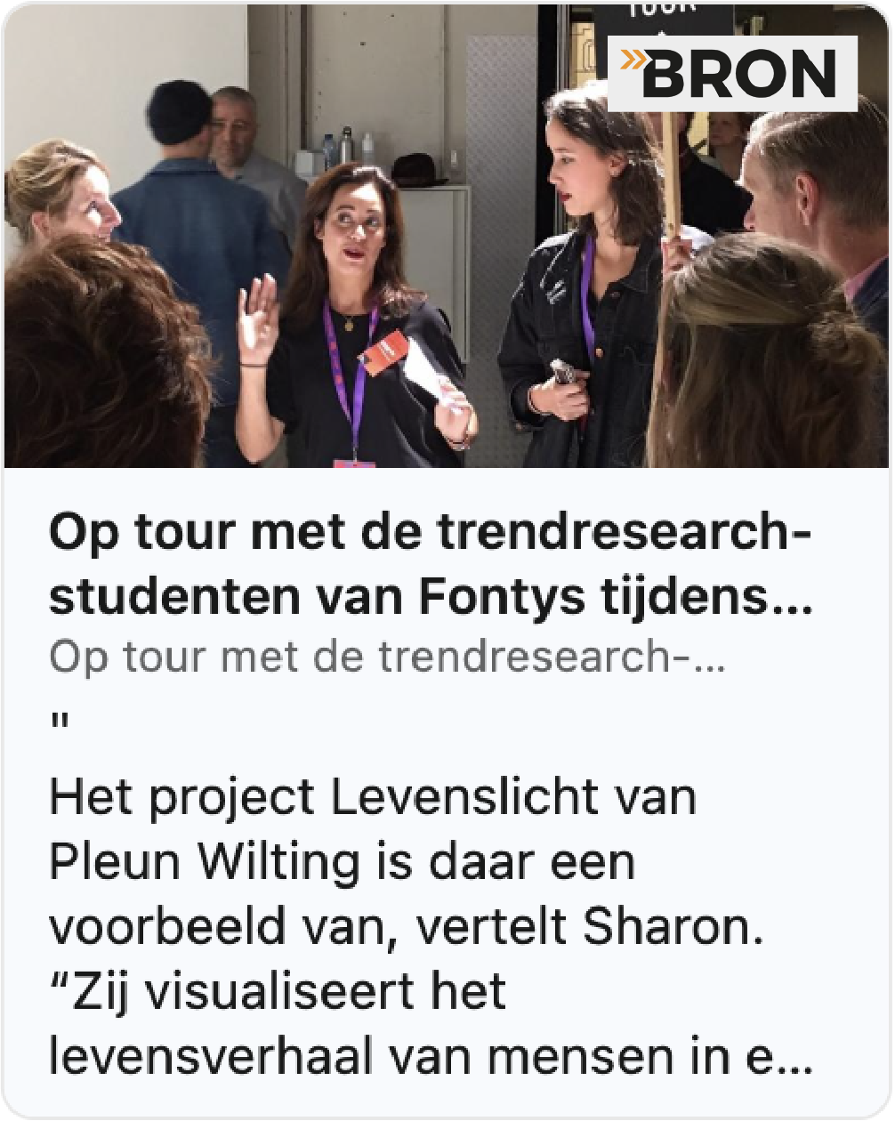 Afbeelding preview van featured artikel van 'Bron' van Fontys